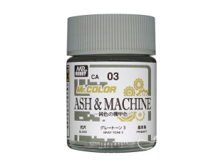 peinture maquette Mr Hobby CA03 Ash & Machine Grey Tone 3 Brillant