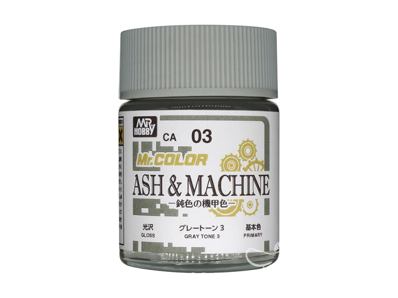 peinture maquette Mr Hobby CA03 Ash & Machine Grey Tone 3 Brillant