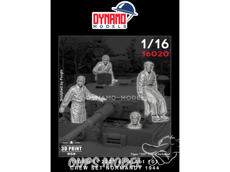 Dynamo models figurine 16020 Equipage de char Allemand Tigre "222" Normandie 1944 1/16