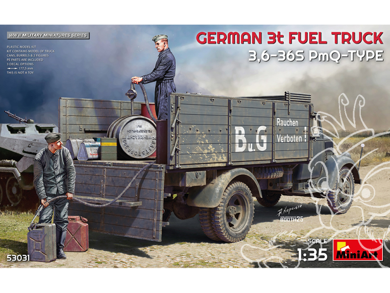 Mini Art maquette militaire 53031 Camion-citerne allemand 3 t 3,6-36S type PmQ 1/35