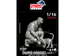 Dynamo models figurine 16014 Tankiste Allemand Panzer avec chat No.2 1/16