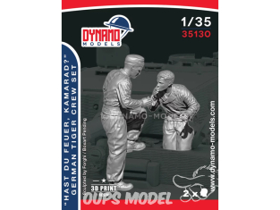 Dynamo models figurine 35130 Tankistes Tigre Allemand partageant une cigarette Set de 2 figurines 1/35