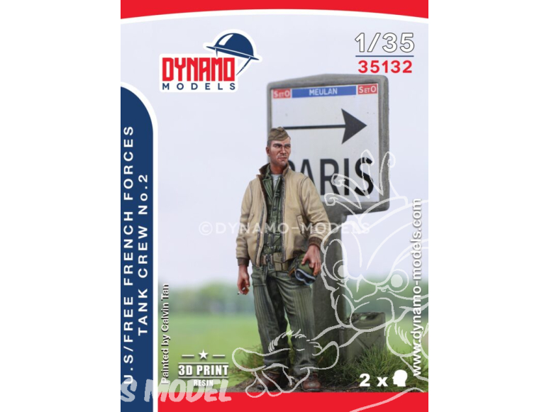 Dynamo models figurine 35132 Tankiste Forces Françaises libres / U.S. No.2 1/35