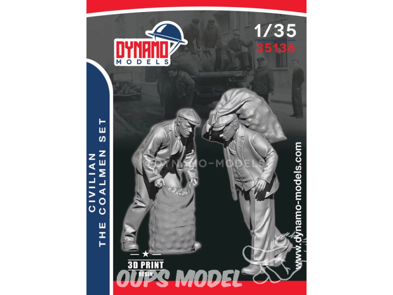 Dynamo models figurine 35136 Civil - Charbonnier Set e 2 figurines 1/35