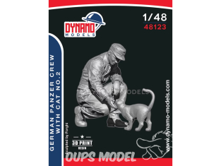 Dynamo models figurine 48123 Tankiste Allemand Panzer avec chat No.2 1/48