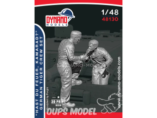 Dynamo models figurine 48130 "Hast du feuer Kamarad" Equipage de char Allemand Tigre Set de 2 figurines 1/48