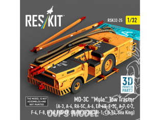 ResKit kit RSK32-0025 Tracteur de remorquage MD-3C « Mule » kit de modèle imprimé en 3D 1/32