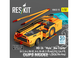 ResKit kit RSK32-0015 Tracteur de remorquage MD-3A « Mule » kit de modèle imprimé en 3D 1/32