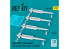 ResKit kit RS32-0550 Missiles Matra MICA-EM 4 pièces imprimés en 3D 1/32