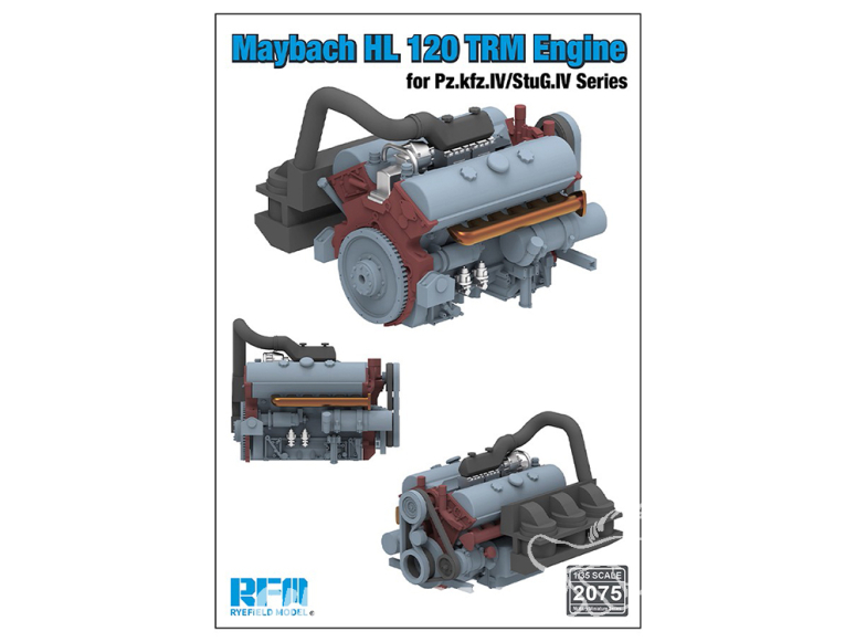 Rye Field Model maquette militaire 2075 Moteur Maybach HL 120 TRM pour Pz.Kfz.IV / StuG.IV 1/35