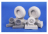 Cmk 4499 Kit de correction des roues Dornier Do 217 pour kit ICM 1/48