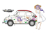 Hasegawa maquette voiture 52448 Subaru 360 Deluxe Claire Frost avec figurine 1/24