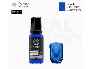 Kaleido Colorworks peinture acrylique K114 Bleu foncé brillant - Dark Azure gloss 20ml