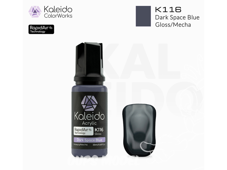 Kaleido Colorworks peinture acrylique K116 Bleu spatial foncé brillant - Dark space blue gloss 20ml
