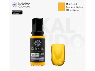 Kaleido Colorworks peinture acrylique K203 Jaune modene brillant - Modena Yellow gloss 20ml