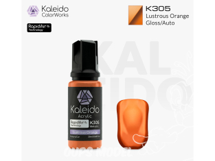 Kaleido Colorworks peinture acrylique K305 Orange lustré métallisé - Lustrous Orange Metallic 20ml