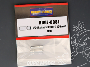 Hobby Design amélioration HD07-0081 Echappement 100mm x2 1/24
