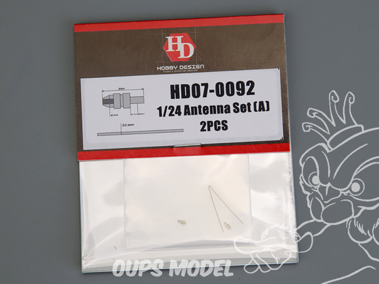Hobby Design amélioration HD07-0092 Set antennes (A) x2 1/24