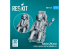 ResKit Figurine RSF72-0060 Figurine pilote Rafale C/M assise dans un siège éjectable kit HobbyBoss 1 pièce imprimée en 3D 1/72