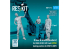 ResKit Figurine RSF72-0073 Chariot élévateur moderne 3 pièces MHU-83 D/E conducteur et aviateur 3 pièces imprimée en 3D 1/72
