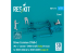 ResKit Figurine RSF72-0075 Conducteur et aviateurs 1960+ 3 pièces pour MJ-4 MHU-83 B/E jammer 1/72
