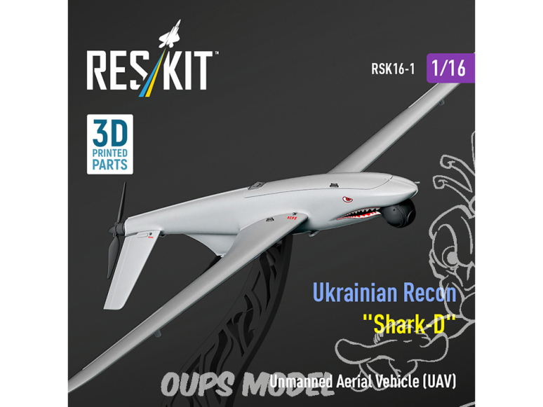 ResKit kit RSK16-0001 Drone de reconnaissance ukrainien &nbsp;Shark-D&nbsp;impression 3D 1/16