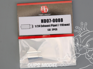 Hobby Design amélioration HD07-0088 Echappement 110mm (A) x2 1/24