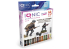 MIG peinture IONIC 1200 Set Unifromes Waffen SS &amp; Eichenlaubmuster (Oak leaf) camouflage 12 x 20ml