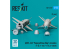 ResKit kit RS72-0517 AGM-142 "Popeye/Have Nap" missiles 2 pcs imprimé en 3D 1/72