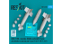 ResKit kit RS72-0538 Missiles AGM-130A 2p ogive Mk84 avec pod de liaison de données AN/AXQ-14 1p 1/72