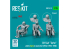 ResKit Figurine RSF35-0010 Pilotes sur Sièges CH-54A Tarhe de 1962-1968 pour kit ICM 3pièces imprimées en 3D 1/35