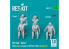 ResKit Figurine RSF35-0011 Pilotes sur Sièges CH-54A Tarhe de 1968+ pour kit ICM 3pièces imprimées en 3D 1/35