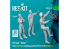 ResKit Figurine RSF35-0012 pilotes Early en position debout CH-54A Tarhe de 1962-1968 pour kit ICM 3pièces imprimées en 3D 1/35