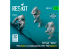 ResKit Figurine RSF35-0012 pilotes Early en position debout CH-54A Tarhe de 1962-1968 pour kit ICM 3pièces imprimées en 3D 1/35