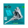 ResKit RSU35-0072 Mitrailleuse M230 pour AH-64 Apache en position de vol, imprim&eacute;e en 3D kit Trumpeter 1/35