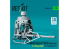 ResKit RSU35-0072 Mitrailleuse M230 pour AH-64 Apache en position de vol, imprimée en 3D kit Trumpeter 1/35