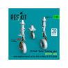 ResKit RSU35-0074 Train d'atterrissage CH-54A Tarhe CHARGE MOYENNE jeu de roues lest&eacute;es pour kit ICM m&eacute;tal et imprim&eacute; en 3D 1/35