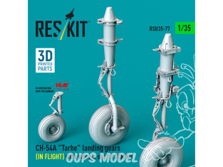 ResKit RSU35-0077 Train d'atterrissage CH-54A Tarhe en Vol jeu de roues pour kit ICM métal et imprimé en 3D 1/35