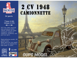 Hachecka Prints maquette voiture HKP-02-04-35 Citroën 2CV Camionnette 1/35
