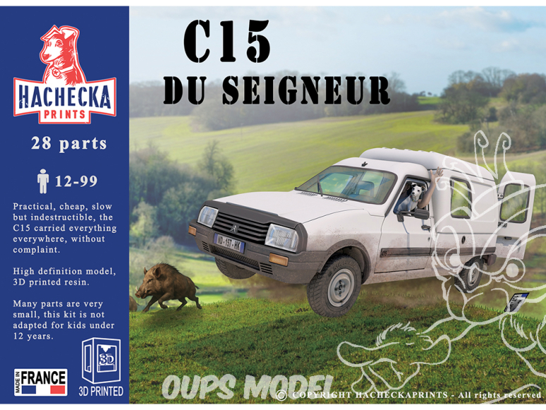 Hachecka Prints maquette voiture HKP-02-08-35 Citroën c15 1/35