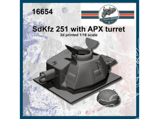 FC MODEL TREND accessoire résine 16654 Tourelle APX Sd.Kfz 251 1/16