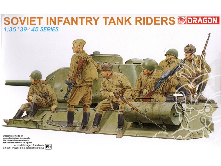 dragon maquette militaire 6197 Infanterie Soviétique sur char WWII 1/35