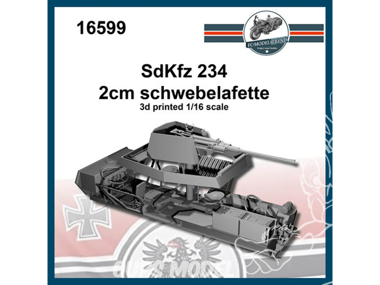 FC MODEL TREND accessoire résine 16599 Amélioration Sd.Kfz. 234 2cm Schwebelafette 1/16