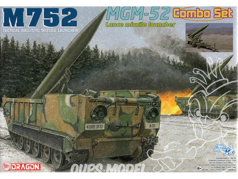 Dragon maquette militaire 3592 Lance-missiles balistiques tactiques M752, lance-missiles MGM-52 COMBO SET 1/35