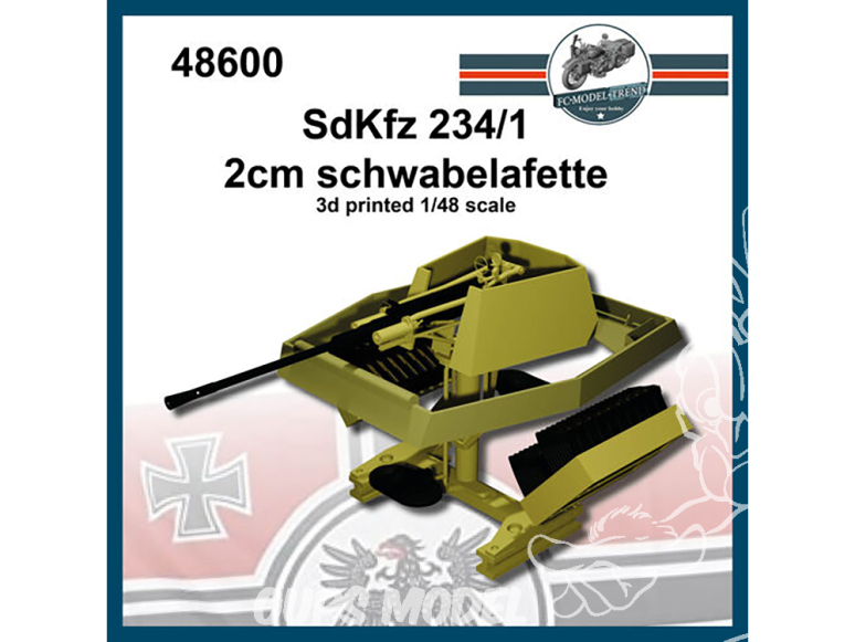FC MODEL TREND accessoire résine 48600 SdKfz 234/1 2cm Schwabelafette 1/48