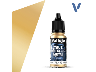 Vallejo Peinture True Metallic Metal 77117 Or arcanique Light 18ml