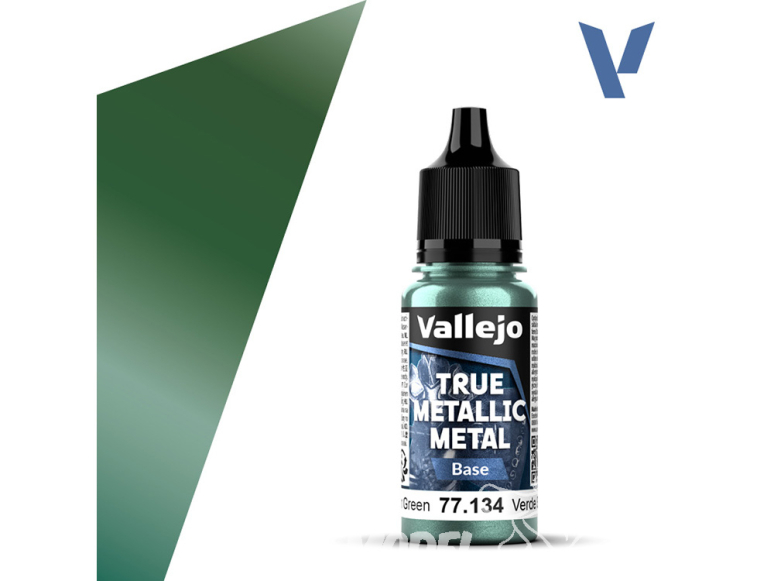 Vallejo Peinture True Metallic Metal 77134 Vert sombre Base 18ml