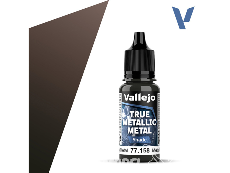 Vallejo Peinture True Metallic Metal 77158 Métal oxydé Shade 18ml