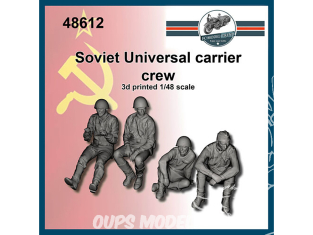 FC MODEL TREND figurine résine 48612 Equipage Soviétique Universal Carrier 1/48