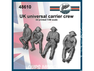 FC MODEL TREND figurine résine 48610 Equipage Britannique Universal Carrier 1/48